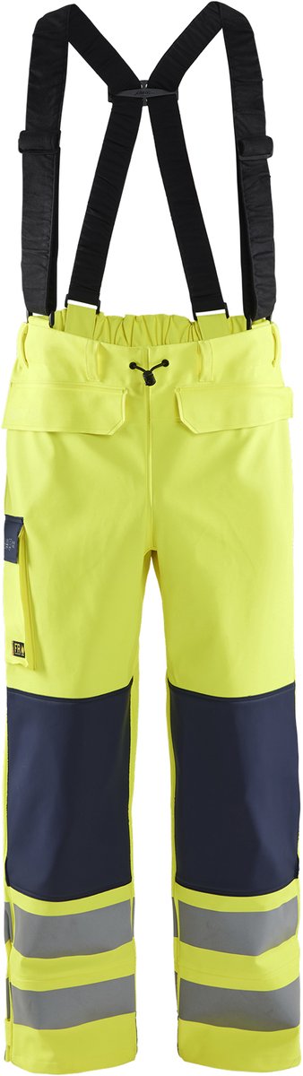 Blaklader Vlamvertragende regenbroek LEVEL 2 1313-2022 - High Vis Geel/Marineblauw - L
