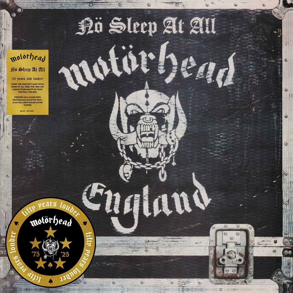 Motörhead - No Sleep At All (LP) (50th Anniversary Edition) (Coloured Vinyl)