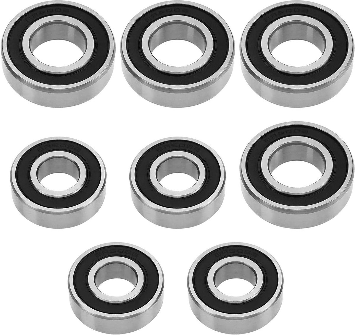 Allecto Plus - Voor In Your Mind 8-delige Trailer Roller Wiellagers Set Vervangingsonderdeel Compatibel met Erde 100 101 107 120 121 122 127 - Inclusief 6004-2RS-C3 en 6202-2RS-C3.