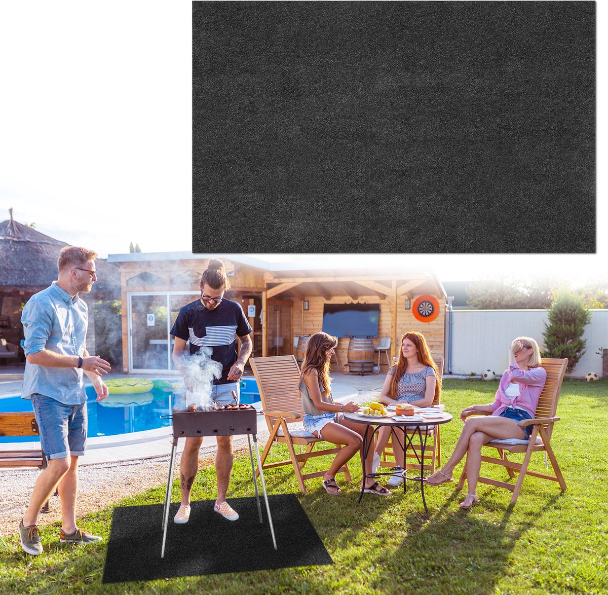 75x120cm Barbecue vloermat - Barbecue tapijt - BBQ vloermat - BBQ mat