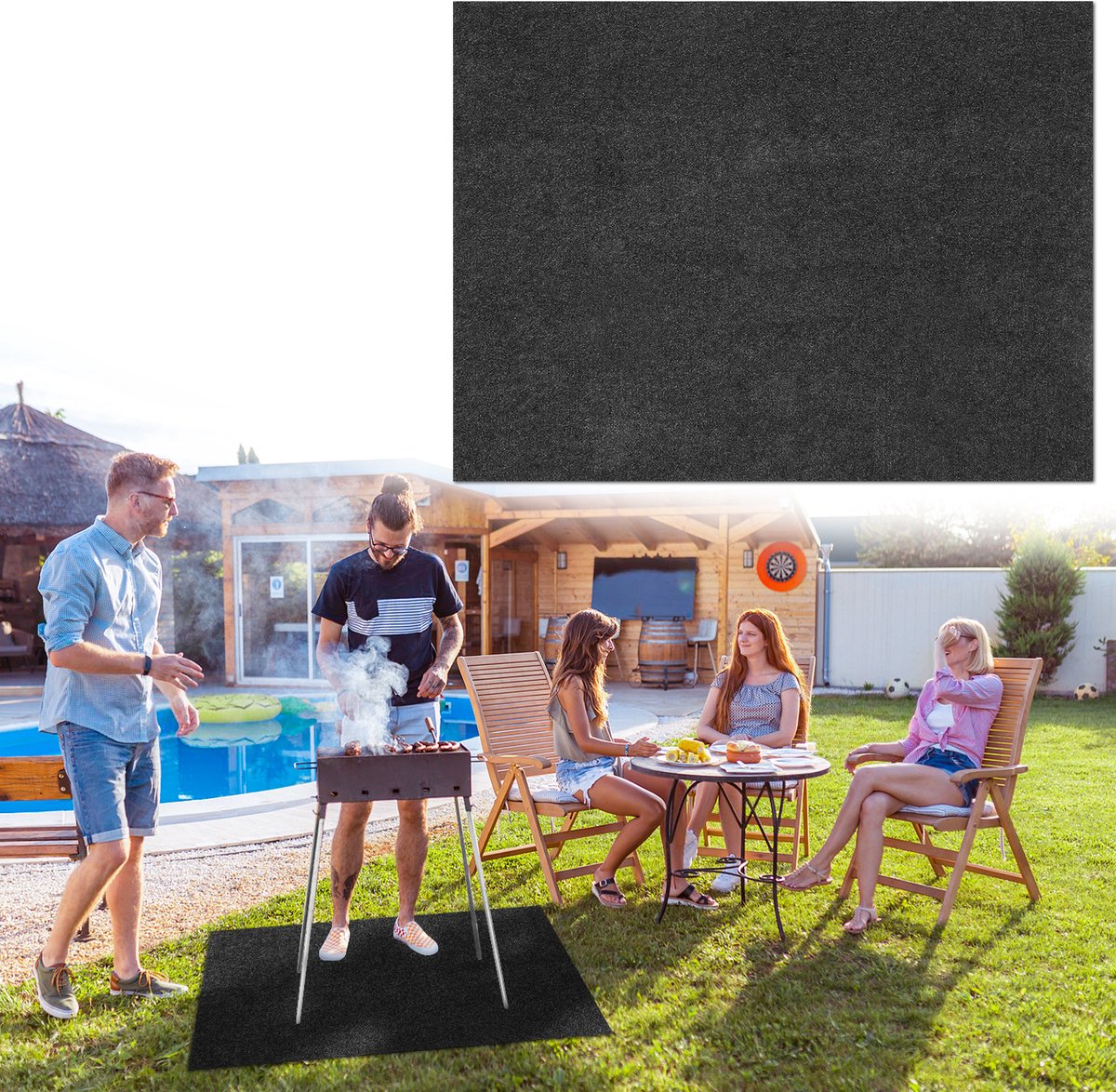 90x120cm Barbecue vloermat - Barbecue tapijt - BBQ vloermat - BBQ mat