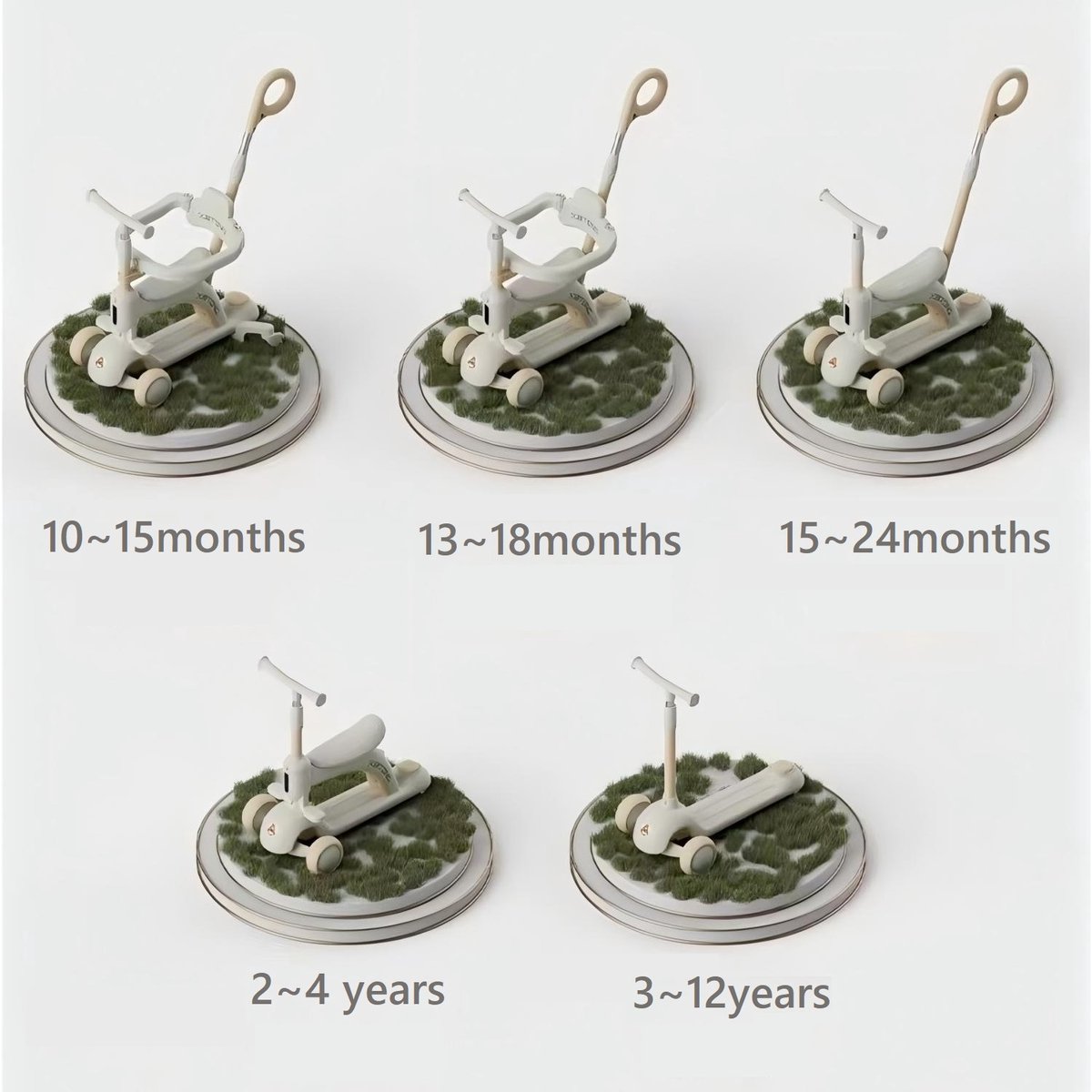 6-in-1 - Step, Loopfiets & Kinderwagen (1-6 jaar) - LED - afbeelding 2