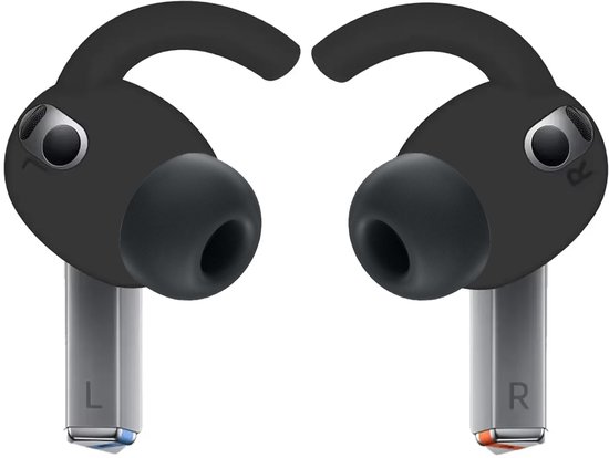 Crochets d'oreille Ibley pour Galaxy Buds 3 Pro - Crochets Sport en Siliconen - Set de 2 - Zwart - Résistants à la transpiration