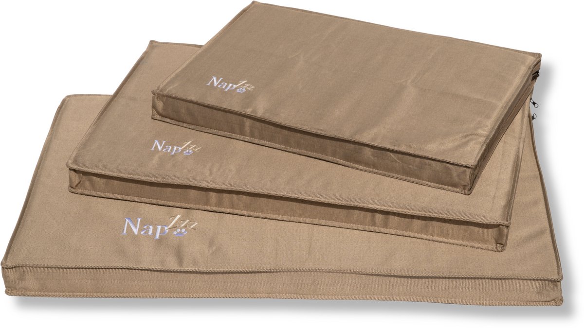 NapZZZ Benchkussen Champagne/Beige Ortopedisch S 59x42x7 cm