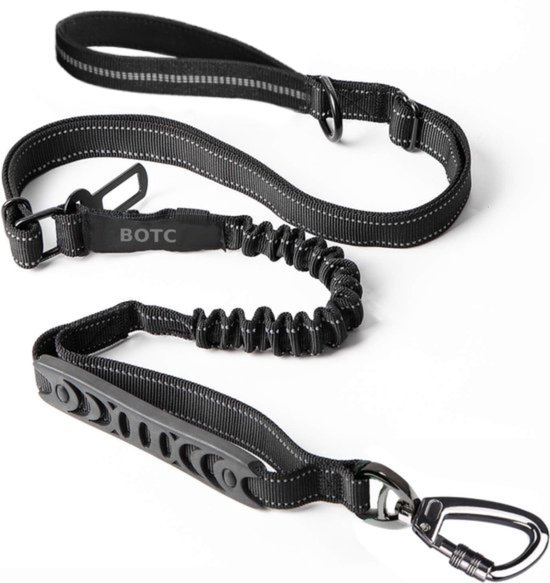 BOTC 4 in 1 Hondenriem - tot 200 CM - Reflecterend - Stevige Nylon hondenlijn - Riem voor Honden - Zwart