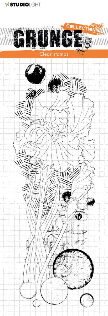 Studio Light Grunge collection clear stempel Iris