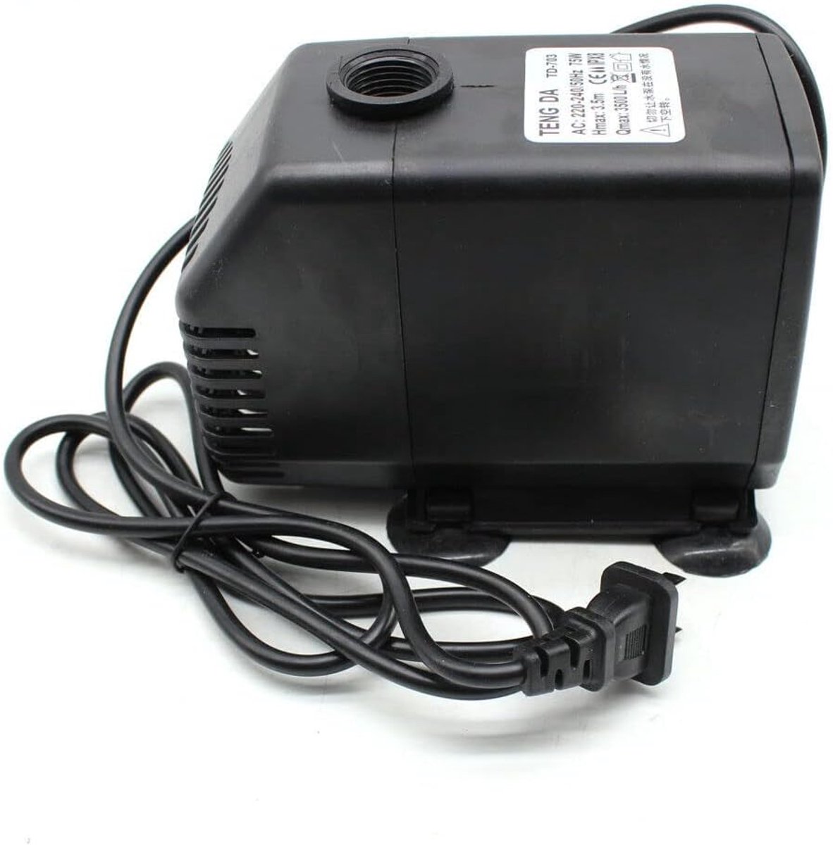 Waterpomp - Spindelwaterpomp - 220V - 75W - CNC Draaibank Accessoires - Met 80mm Klem - Zwart