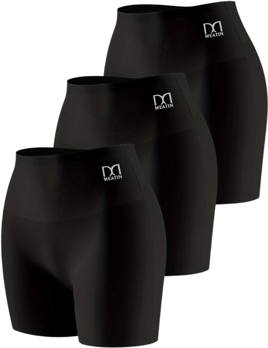 Bovista Biker Short Dames Korte Legging Lange Onderbroek Bikershort Met Pijpjes 3 Pcs Zwart