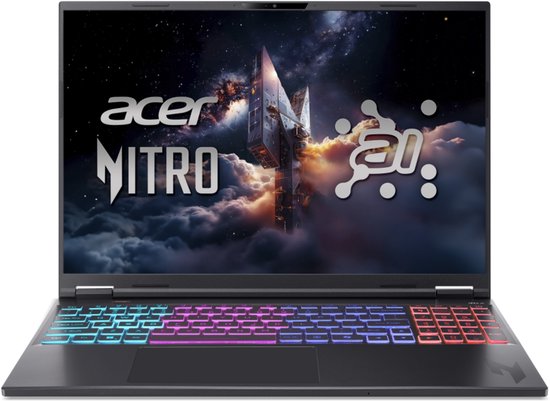Acer Nitro 16S AI AN16S-61-R37L – Copilot+ PC - Gaming Laptop – 16 inch 3K 180Hz - AMD Ryzen AI 7 – RTX5070Ti – 32GB/2TB - Azerty