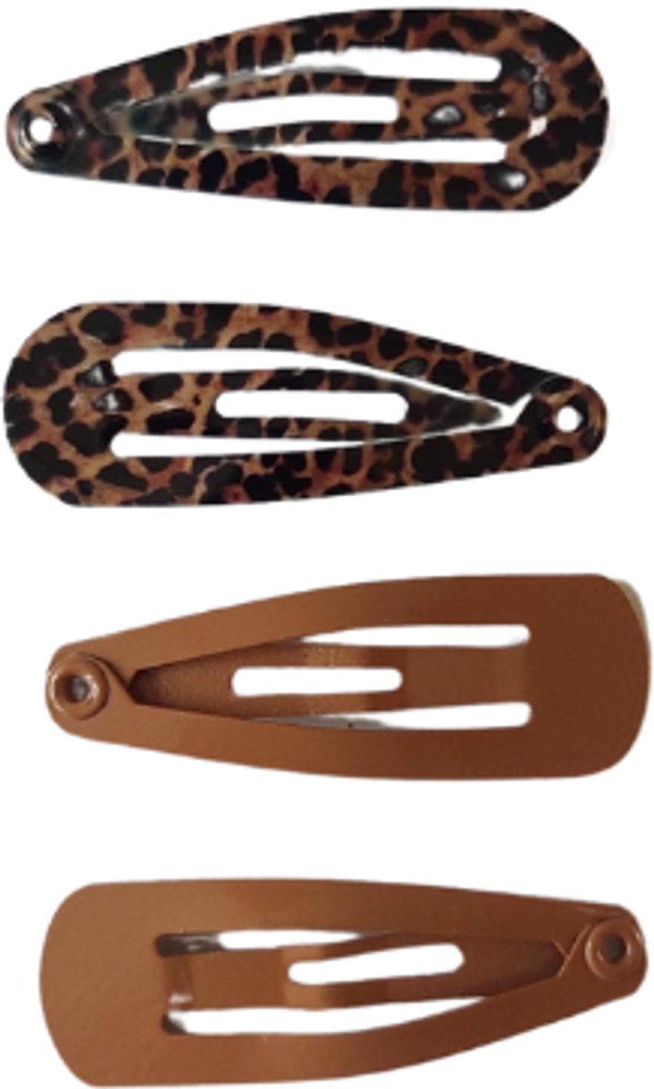 Basic baby haarspeldjes - leopard love
