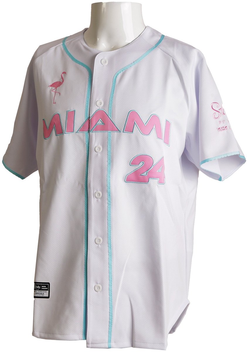Stake F1 Team Kick Sauber Heren Flamingo Honkbalshirt Maat S