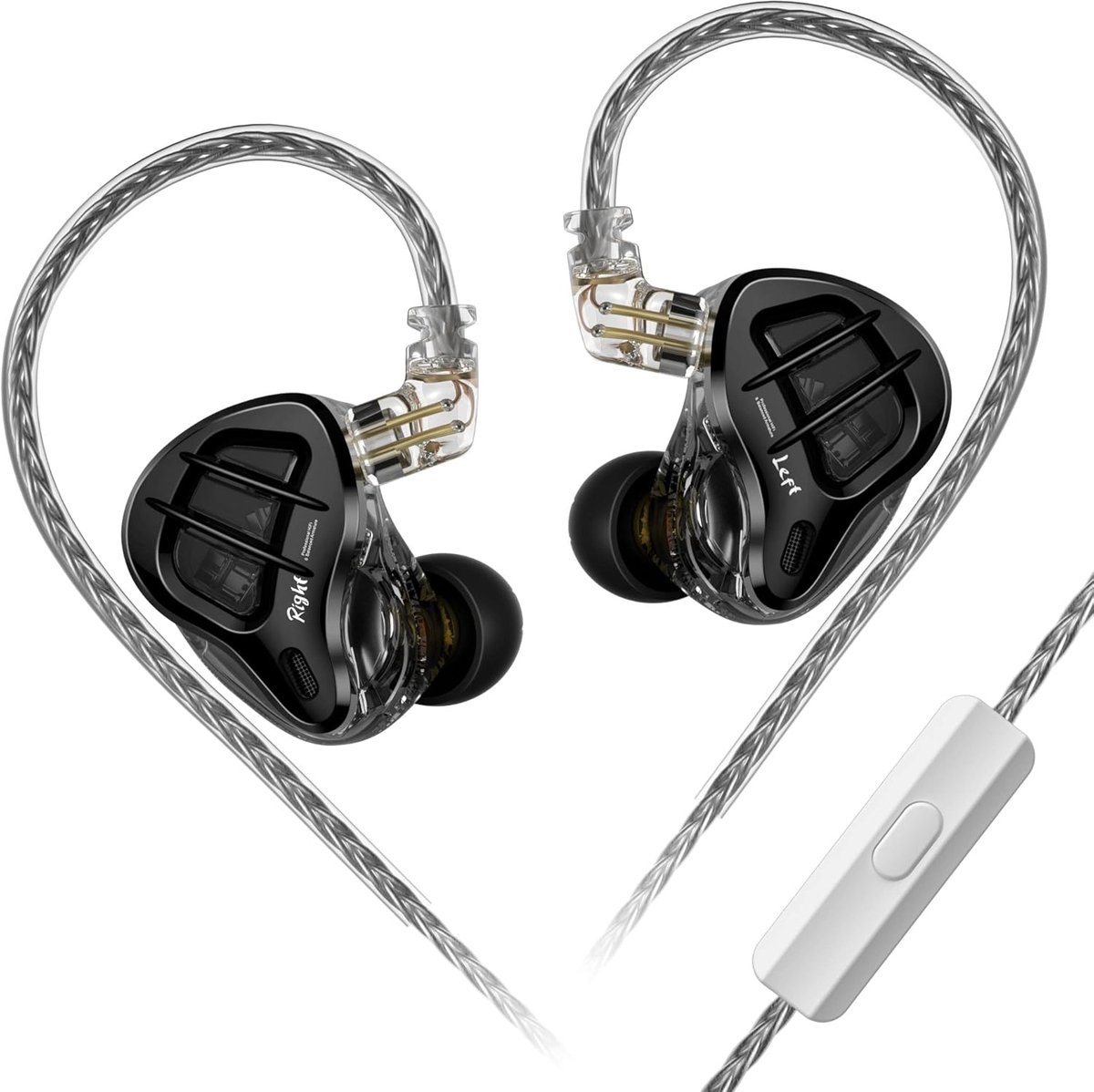 KZ ZAR - In-Ear Monitors - IEM - 1 Dynamische + 7 Balanced Drivers - Audiofiele Oordoppen - Verwisselbare Kabel - Universele Pasvorm - Zwart