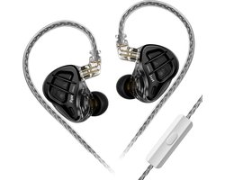 KZ ZAR - In-Ear Monitors - IEM - 1 Dynamische + 7 Balanced Drivers - Audiofiele Oordoppen - Verwisselbare Kabel - Universele Pasvorm - Zwart