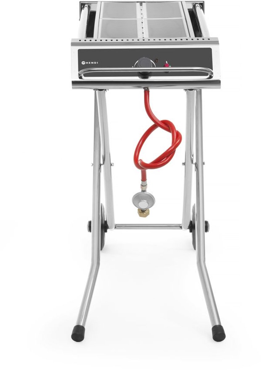 HENDI Krachtige roestvrijstalen barbecue – 7,5kW – inklapbaar en verrijdbaar – 1120x410x900 mm thumbnail 6