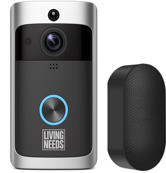 Living Video Deurbel Draadloos HD Camera Donkergrijs - Living - €59,95