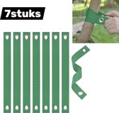 7 stuks - Boomriemen - Windbrekers - Boomriemen voor nieuwe aanplant in kwekerijen - Spanbanden - Boomriemen voor het ondersteunen van bomen - Nieuwe aanplant en orkaanbescherming - Boomriemen - Groen