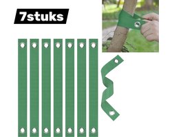 7 stuks - Boomriemen - Windbrekers - Boomriemen voor nieuwe aanplant in kwekerijen - Spanbanden - Boomriemen voor het ondersteunen van bomen - Nieuwe aanplant en orkaanbescherming - Boomriemen - Groen