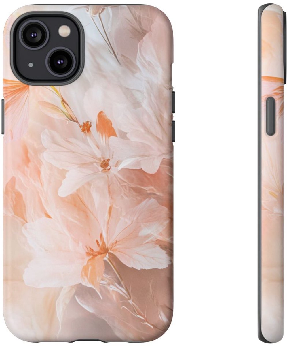 Lichte Zachte Roze Bloemen – Telefoonhoesje Geschikt voor iPhone 14 Plus