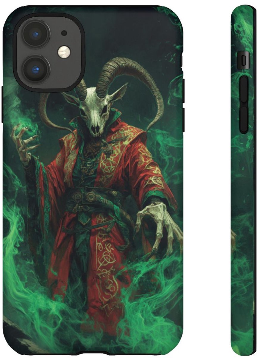 Angstaanjagend Wezen met Geitenschedel – Telefoonhoesje Geschikt voor iPhone 11