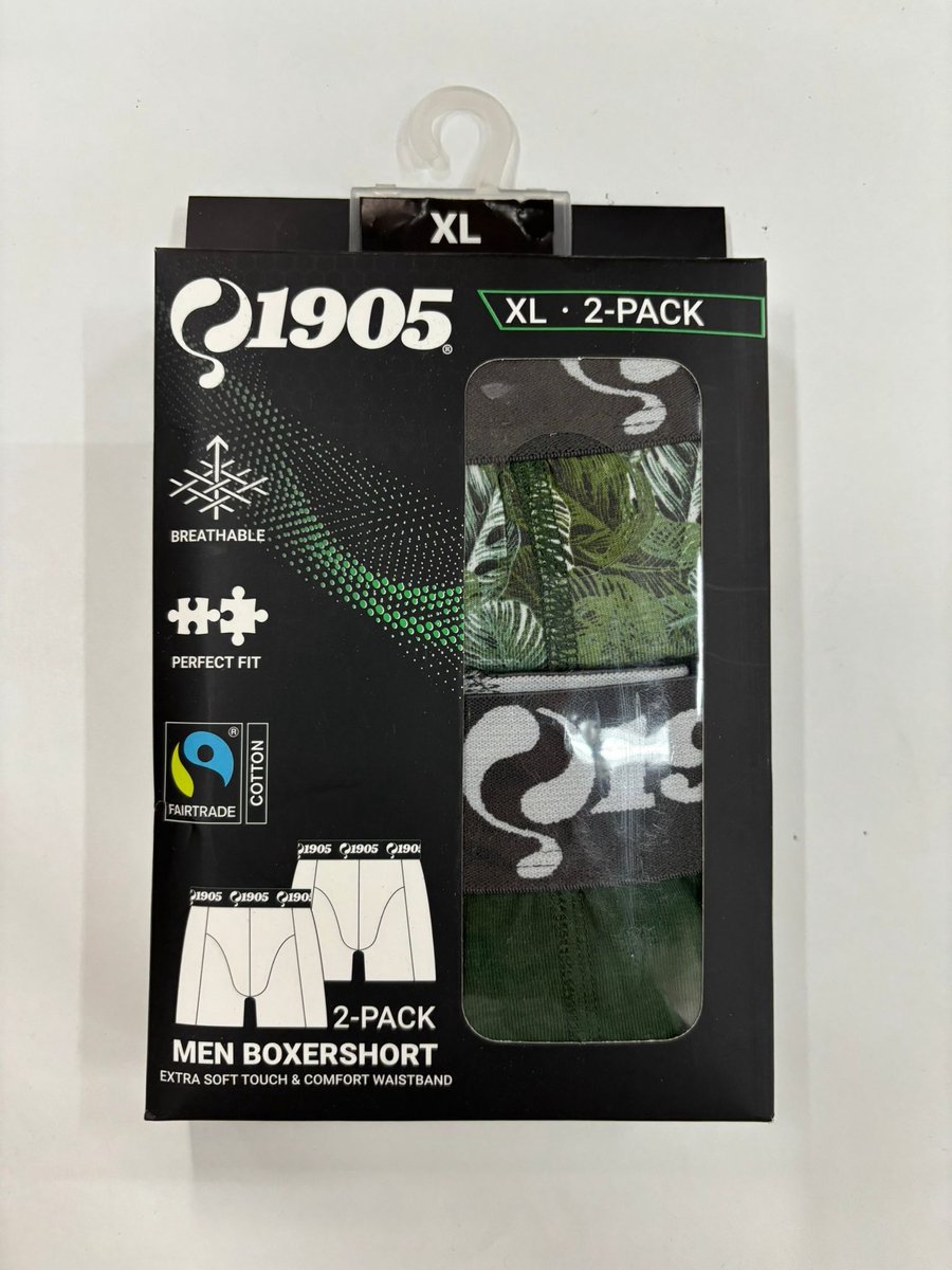 2 stuks Q1905-Quick Heren boxershot- Groen-XXL
