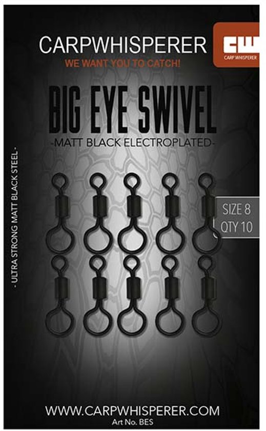 Carp Whisperer - Big Eye Swivel (10st) van Merkloos — afbeelding 2
