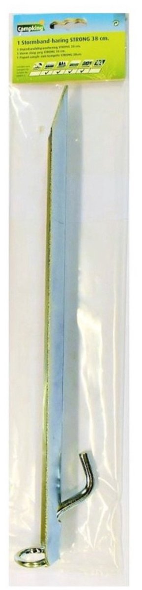Umefa Stormbandharing strong - 2x - extra sterke grondpen/haring - 38 cm - met oog en haak - voor tenten, luifels en stormbandsets - tentharing van Umefa — afbeelding 2