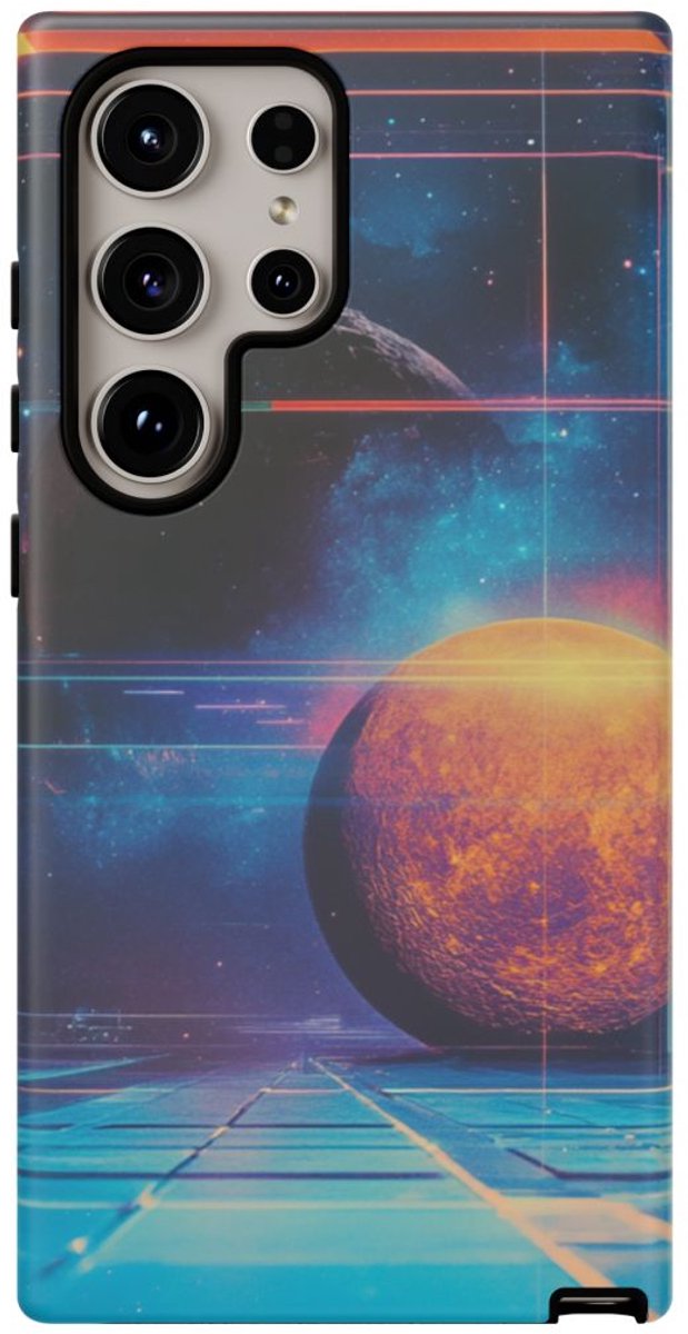 Abstracte Ruimtekunst in Mat Design – Telefoonhoesje Geschikt voor Galaxy S24 Ultra