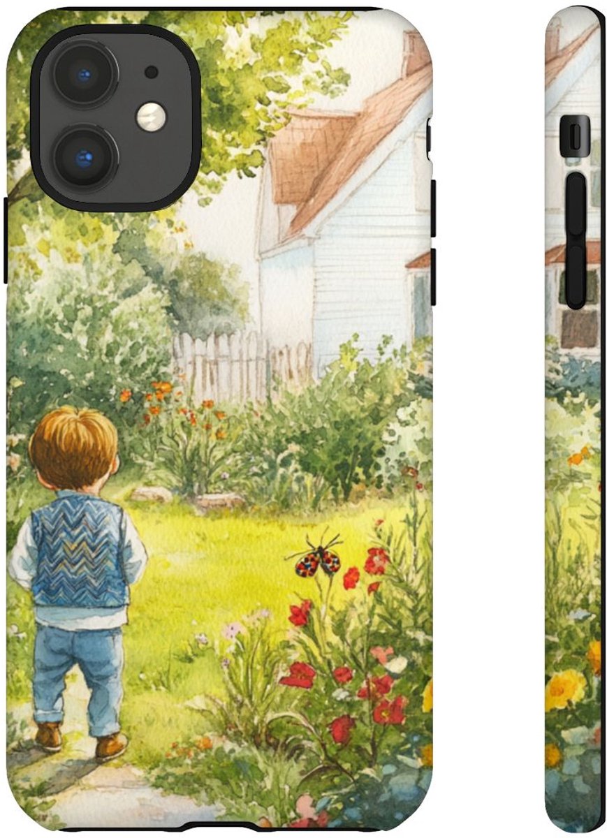 Kind in Tuin Aquarel – Telefoonhoesje Geschikt voor iPhone 11