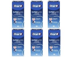 Oral-B Flosdraad - Super Floss - 50 stuks - Voordeelverpakking 6 stuks