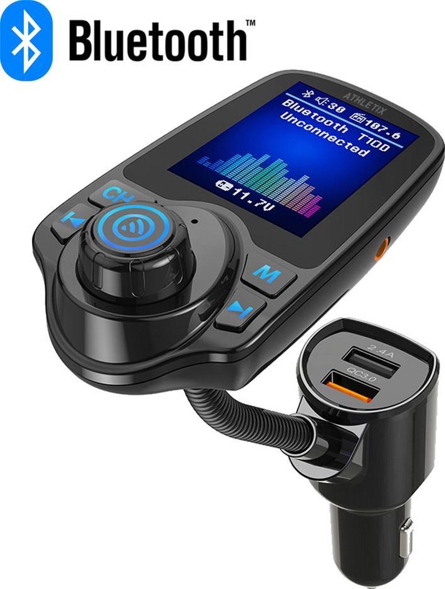 OPSLEA T10 Bluetooth Kits Voiture Mains Libres Lecteur MP3 FM modulateur transmetteur USB Chargeur 