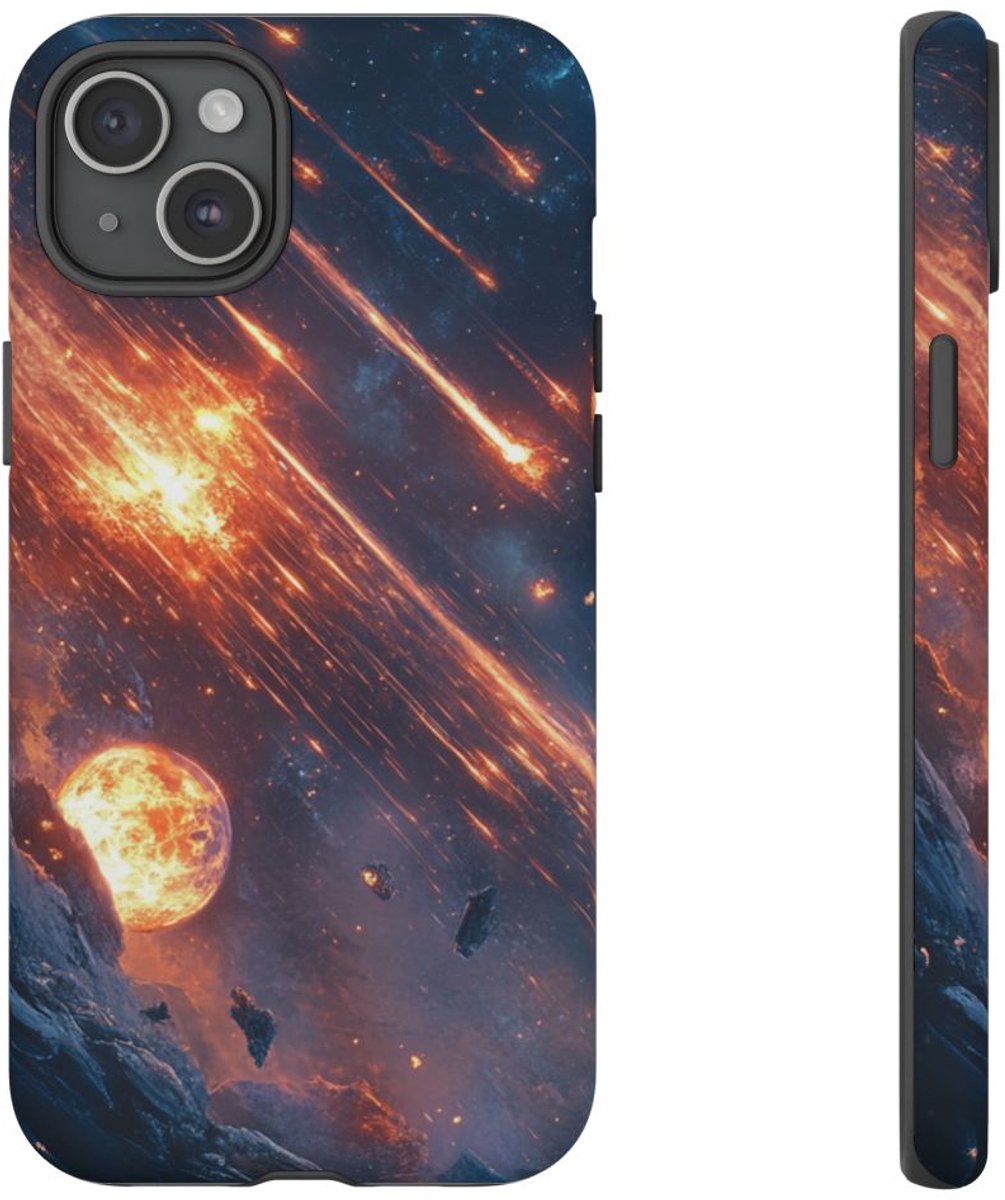 Oogvormige Meteoren en Hemellichamen – Telefoonhoesje Geschikt voor iPhone 15 Plus