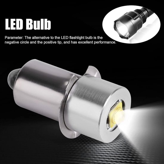 Zaklamplamp - 3W DC-vervangingsonderdeel - LED-conversiekit - Hoge Helderheid - Wit Licht - 3V - Lange Levensduur - Zaklampvervangingslamp voor MagLit-zaklampen — afbeelding 2