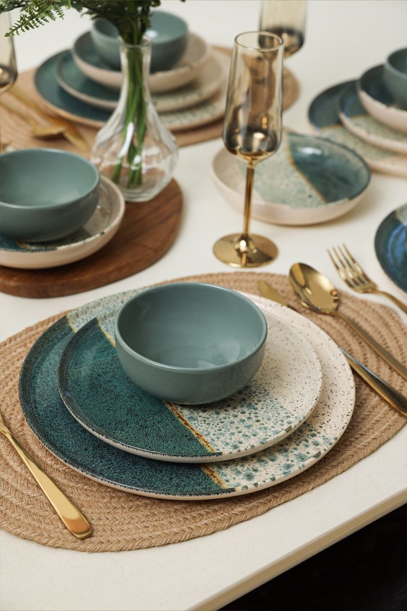 Keramika Serviesset - Colored - 24 delig - 6 persoons - Stoneware