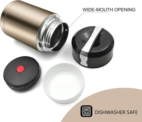 28oz soep thermoskan, roestvrijstalen thermoskan voor warm eten, thermoskan voor eten met brede opening, geïsoleerde lunchcontainer, lekvrije thermosfles