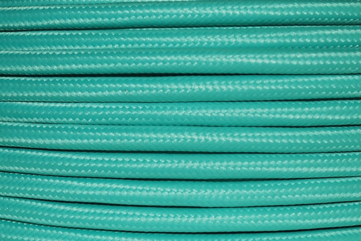 Textielstroomkabel 3x0,75mm² turquoise