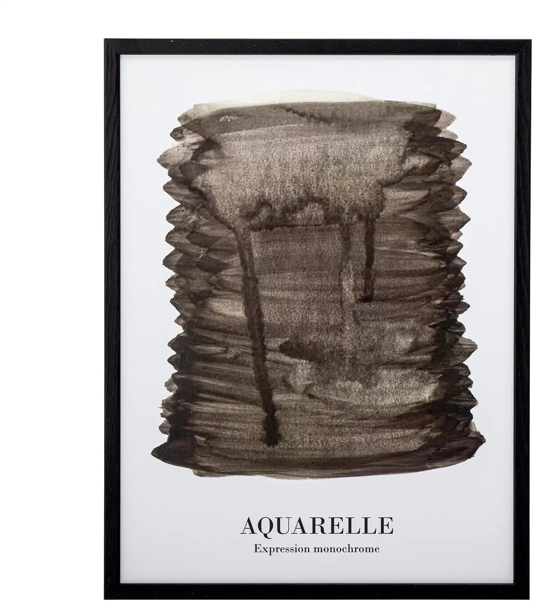 Poster hout zwart Ravenna – 32 x 42 x 1 cm