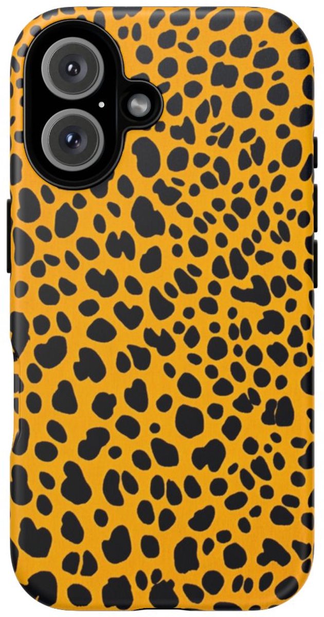 Abstracte Cheetahprint – Mat Telefoonhoesje Geschikt voor iPhone 16