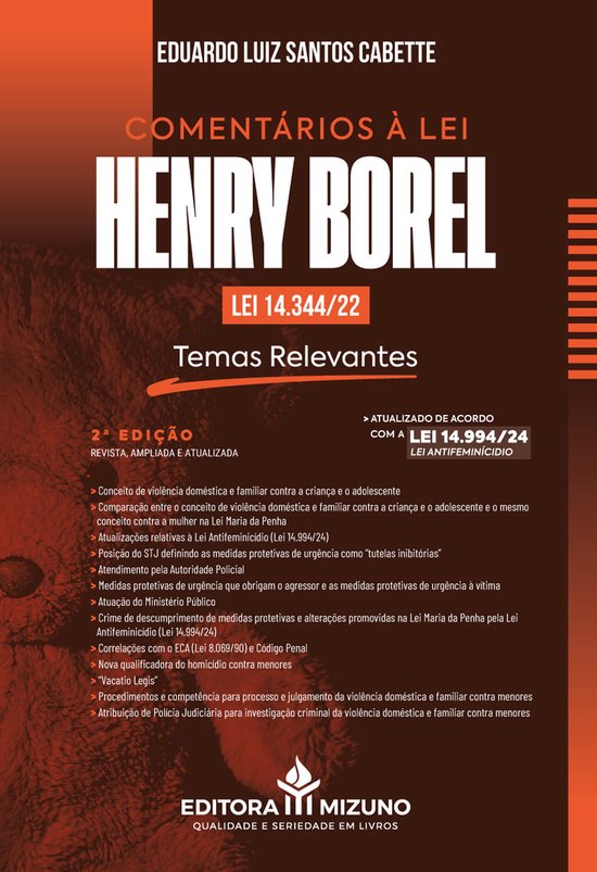 Comentários à Lei Henry Borel (Lei 14.344/22) - Temas Rele ... - cover