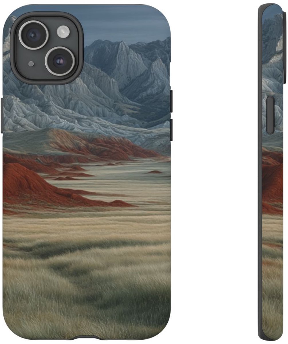 Buffels Grazend in Rood Canyongebied – Telefoonhoesje Geschikt voor iPhone 15 Plus