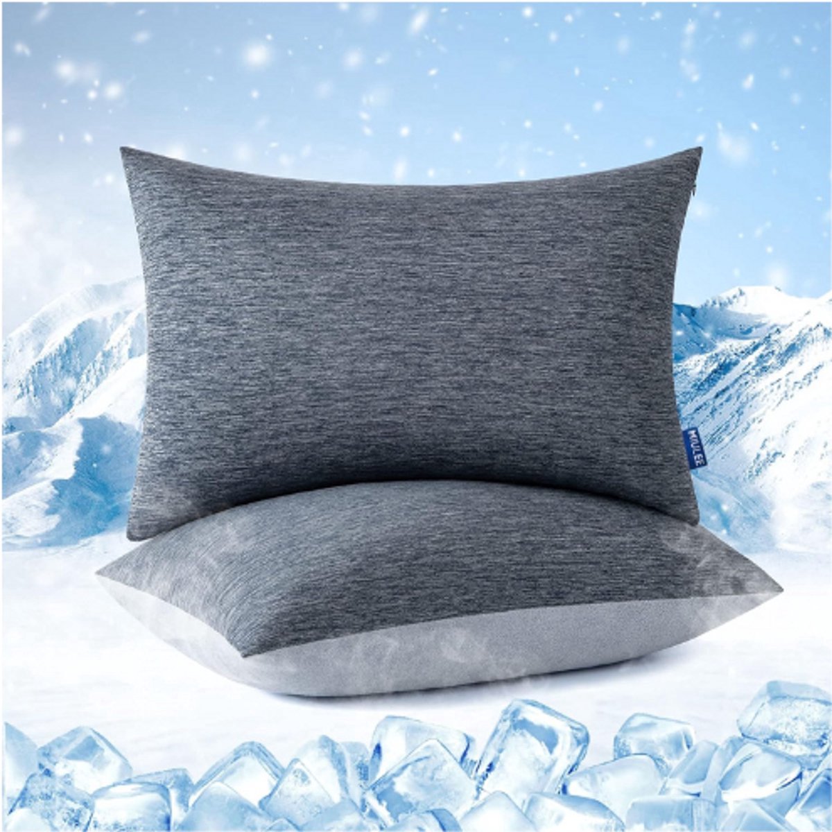 Thuys – Set Van 2 Verkoelende Kussenslopen – Arc – Chill En Bamboevezel – Huidvriendelijke Koelkussenhoezen – 40x60 Cm
