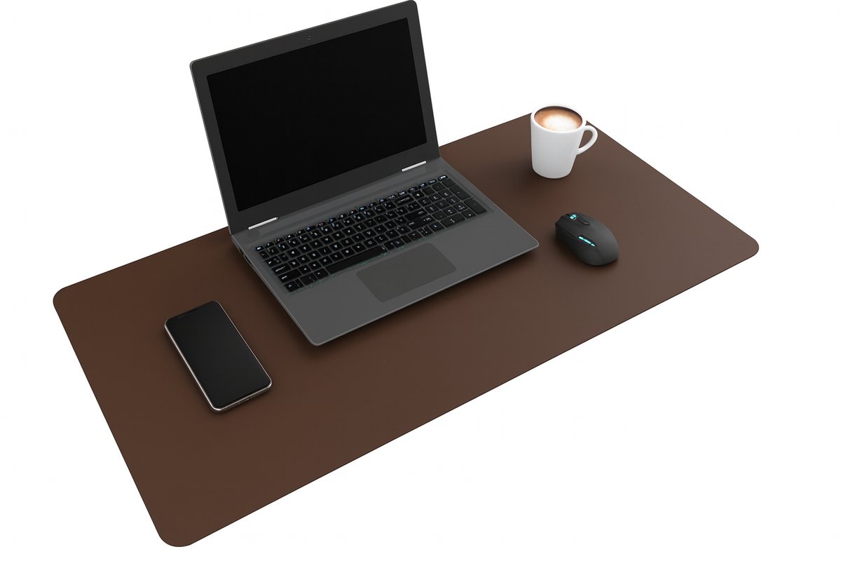 Bureau onderlegger - Muismat XXL - Gaming Muismat - Bruin- 80x40 cm