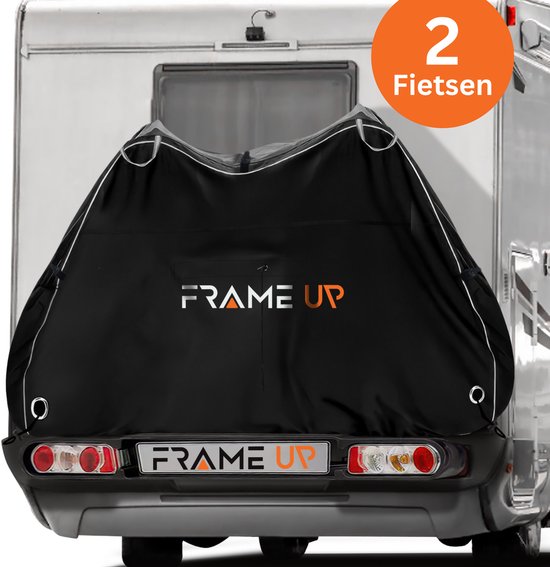 Fietshoes voor 1 of 2 Fietsen - fietsendrager Fiets hoes Waterdicht - 420D - Auto - Caravan - Dissel - Elektrische fiets - Anti-diefstal - Fietsbeschermhoes - Incl. Opbergzak