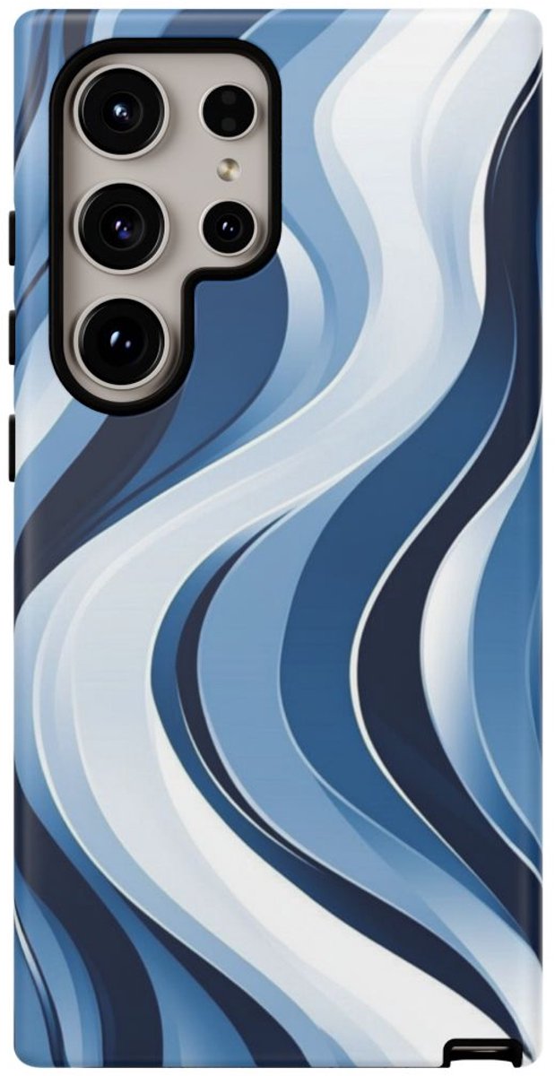 Moderne Blauwe Golven – Telefoonhoesje Geschikt voor Galaxy S24