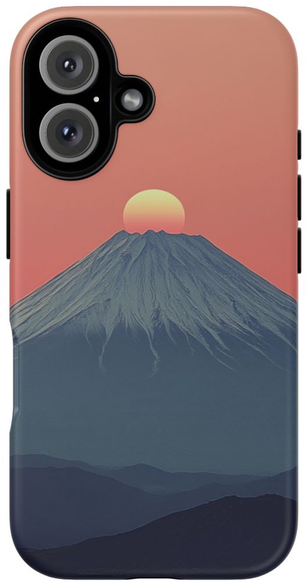 Zonsondergang bij de Berg Fuji – Telefoonhoesje Geschikt voor iPhone 16