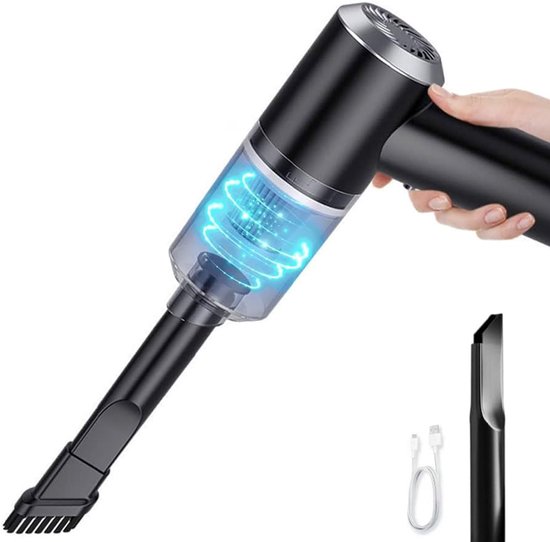 Snoerloze Auto Stofzuiger - Auto Stofzuiger - Handstofzuiger - Auto Stofzuiger Draadloos - Auto Stofzuiger - Air Duster - Kleine Stofzuiger - Kruimelzuiger - Sterke Zuigkracht - Geschikt Voor Auto, Keuken, Huis, Huisdierhaar - 6000pa Zuigkracht