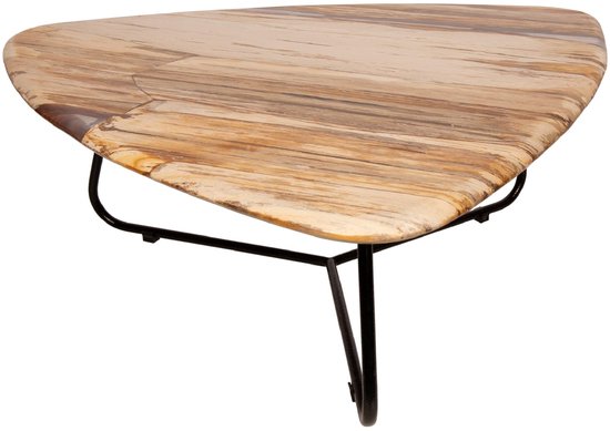 PTMD Table basse Deeba - 95x85x36 cm - Bois - Naturel - Set de 5