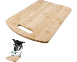 Allecto Plus - Thermomix Glijplank van Bamboe met Universele Wielen - Voor TM6 TM5 Monsieur Cuisine Smart - Accessoires Rolplank Slider voor Effortloos Verplaatsen - Stabieler en Praktisch - Kwalitatief en Duurzaam