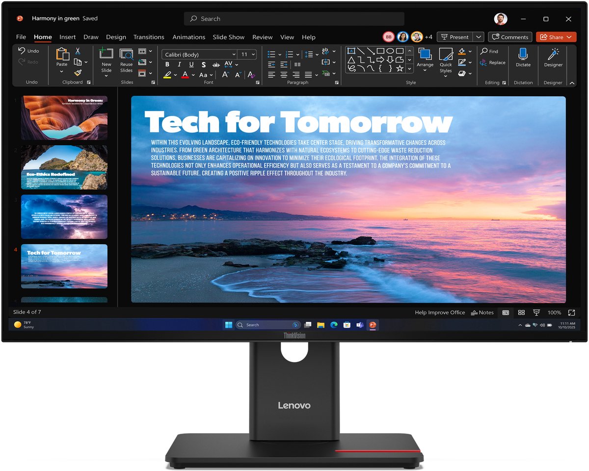 Gaming-Monitor Lenovo 64AAGAT2EU LCD Wide Quad HD 27" 22"