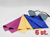 6 felgekleurde brillendoekjes / microvezeldoekjes van hoge kwaliteit / zonnebrildoekjes / doekje / Aland optiek / Chiffons de Nettoyage, Lot de 6, en Microfibre Surchoix pour Lentilles, Lunettes, Ecrans, Tablettes, Glasse