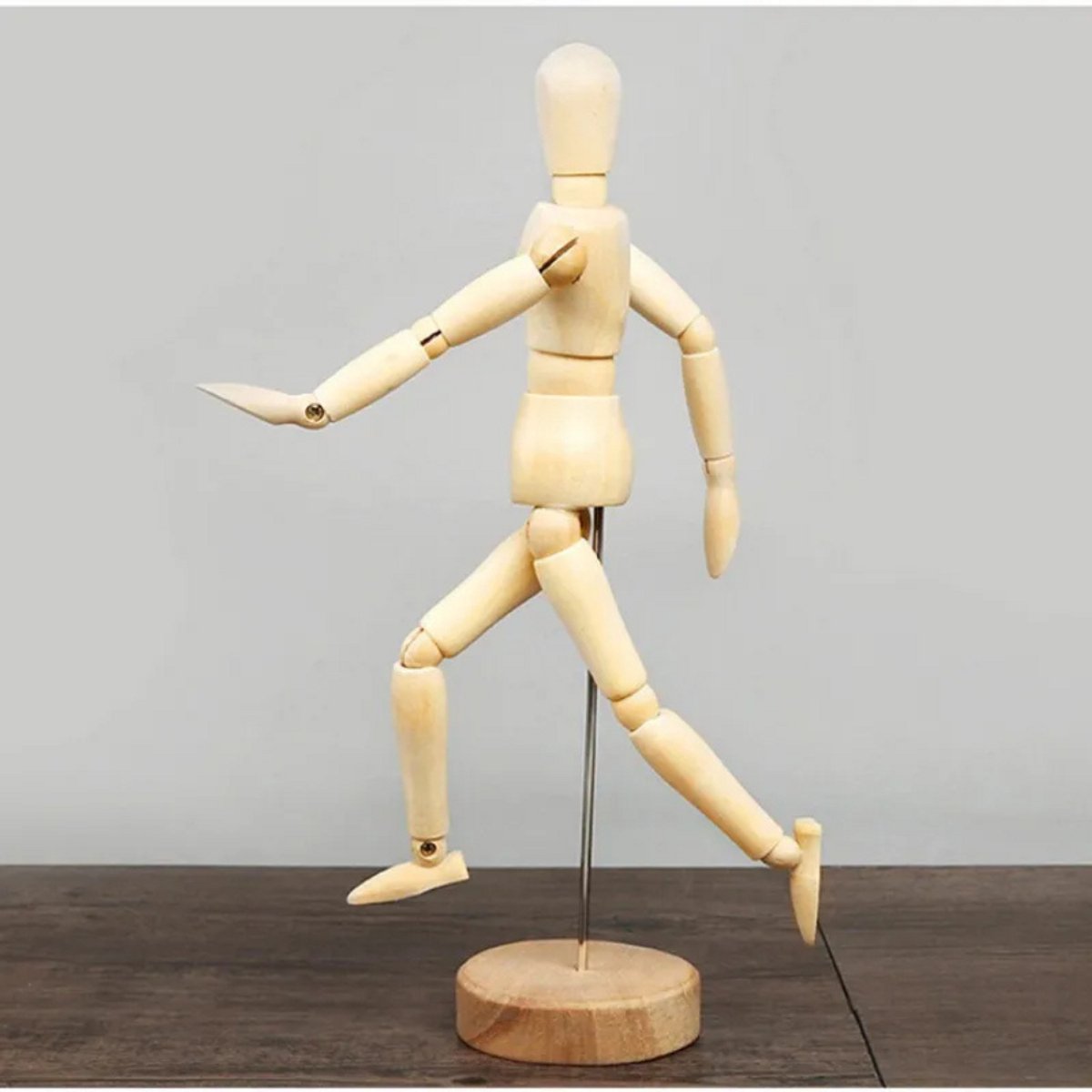 Houten ledenpop mini - 14CM - Teken model poppetje - Hulpmiddel om mensen te tekenen — cadeau in Spellen & Speelgoed - foto 3
